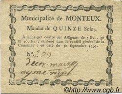 15 Sols FRANCE régionalisme et divers Monteux 1792 Kc.26.107a TTB
