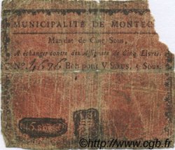 5 Sous FRANCE Regionalismus und verschiedenen Montech 1792 Kc.31.100