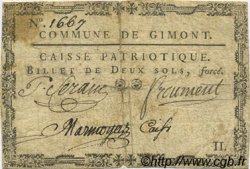 2 Sols FRANCE régionalisme et divers Gimont 1792 Kc.32.042 TB