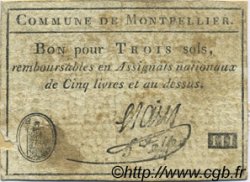 3 Sols FRANCE régionalisme et divers Montpellier 1792 Kc.34.128 TTB