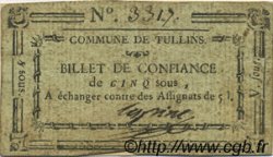 5 Sous FRANCE Regionalismus und verschiedenen Tullins 1792 Kc.38.046b