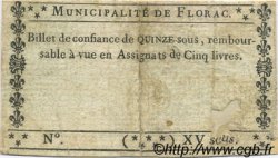 15 Sous FRANCE régionalisme et divers Florac 1792 Kc.48.036 TB