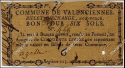 6 Sols FRANCE régionalisme et divers Valenciennes 1792 Kc.59.111a TTB