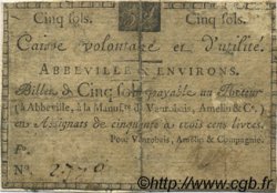 5 Sols FRANCE régionalisme et divers Abbeville 1792 Kc.80.006 TB