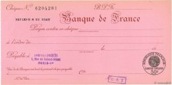 Francs FRANCE Regionalismus und verschiedenen Paris 1932 DOC.Chèque