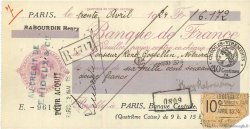 6172 Francs FRANCE régionalisme et divers Paris 1924 DOC.Chèque