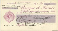 1600 Francs FRANCE regionalism and miscellaneous Mazamet 1931 DOC.Chèque XF