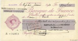 8246,55 Francs FRANCE regionalismo e varie Mazamet 1931 DOC.Chèque BB
