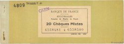 Francs FRANCE régionalisme et divers Caen 1955 DOC.Chèque TB