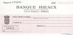 Francs FRANCE régionalisme et divers Dreux 1943 DOC.Chèque SPL
