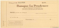 Francs FRANCE régionalisme et divers Grenoble 1943 DOC.Chèque SUP
