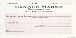 Francs FRANCE régionalisme et divers Aubenas 1943 DOC.Chèque SPL