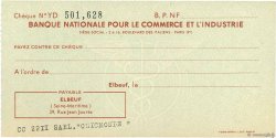 Francs FRANCE regionalismo y varios Elbeuf 1943 DOC.Chèque