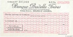 Francs FRANCE régionalisme et divers Bourg-St-Andéol 1943 DOC.Chèque