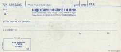 Francs FRANCE regionalismo y varios Vincennes 1943 DOC.Chèque