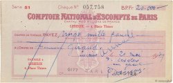 20000 Francs Annulé FRANCE régionalisme et divers Lisieux 1949 DOC.Chèque
