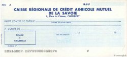 Francs FRANCE regionalism and miscellaneous Chambéry 1960 DOC.Chèque XF