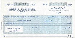 (écriture arabe) FRANCE regionalism and miscellaneous Alep 1947 DOC.Chèque