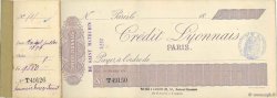 Francs FRANCE régionalisme et divers Paris 1907 DOC.Chèque TTB