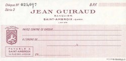 Francs FRANCE régionalisme et divers Saint-Ambroix 1943 DOC.Chèque SPL