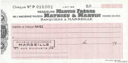 Francs FRANCE régionalisme et divers Marseille 1943 DOC.Chèque