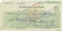 10000 Francs FRANCE regionalismo e varie Paris 1955 DOC.Chèque