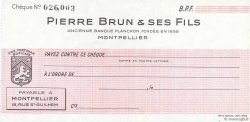 Francs FRANCE régionalisme et divers Montpellier 1943 DOC.Chèque SPL