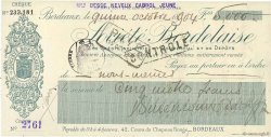 5000 Francs FRANCE régionalisme et divers Bordeaux 1904 DOC.Chèque SUP