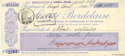 16000 Francs FRANCE regionalismo e varie Bordeaux 1910 DOC.Chèque