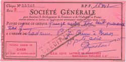 15343 Francs FRANCE régionalisme et divers Caen 1955 DOC.Chèque