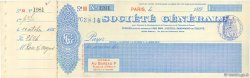 Francs FRANCE regionalismo e varie Paris 1896 DOC.Chèque