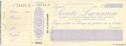 Francs FRANCE régionalisme et divers Lyon 1890 DOC.Chèque SUP