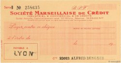 Francs FRANCE régionalisme et divers Lyon 1943 DOC.Chèque