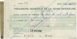 100000 Francs Annulé FRANCE régionalisme et divers Le Havre 1959 DOC.Chèque SUP
