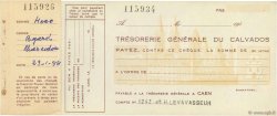 Francs FRANCE regionalismo y varios Caen 1954 DOC.Chèque