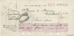 136707 Francs FRANCE régionalisme et divers Saint-Brieuc 1946 DOC.Chèque TTB