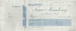Francs Non émis FRANCE régionalisme et divers Paris 1904 DOC.Chèque