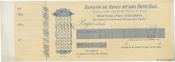 Francs Non émis FRANCE régionalisme et divers Paris 1900 DOC.Chèque