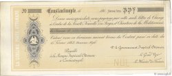 Francs Non émis FRANCE regionalismo e varie Constantinople 1868 DOC.Chèque BB