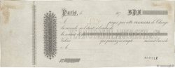Francs Annulé FRANCE régionalisme et divers Paris 1870 DOC.Chèque TTB
