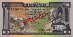 100 Dollars Spécimen ETIOPIA  1966 P.29s FDC