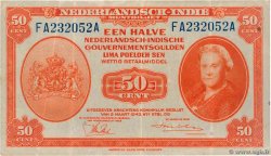 50 Cent INDES NEERLANDAISES  1943 P.110a TTB+