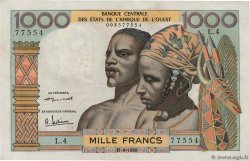 1000 Francs ÉTATS DE L AFRIQUE DE L OUEST 1959 P.004