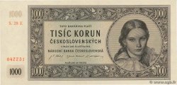 1000 Korun TSCHECHOSLOWAKEI  1945 P.074d