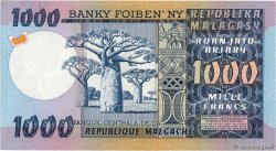1000 Francs - 200 Ariary MADAGASCAR  1974 P.065a SUP+