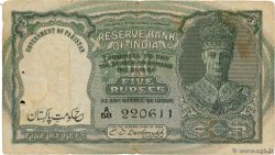 5 Rupees PAKISTAN  1948 P.02 TB