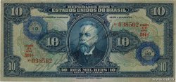 10 Cruzeiros sur 10 Mil Reis BRÉSIL 1942 P.126 TTB