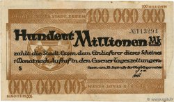 100 Millions Mark ALLEMAGNE Essen 1923 