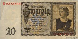 20 Reichsmark GERMANY  1939 P.185 VF