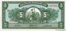 5 Soles de Oro PÉROU 1962 P.083a NEUF